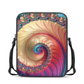 Infinite Fractal Print Rectangular Crossbody Bag