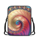 Infinite Fractal Print Rectangular Crossbody Bag