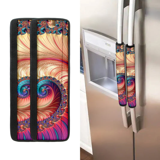 Infinite Fractal Print Refrigerator Handle Covers
