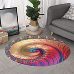 Infinite Fractal Print Round Rug