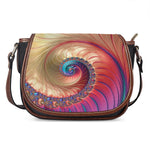 Infinite Fractal Print Saddle Bag