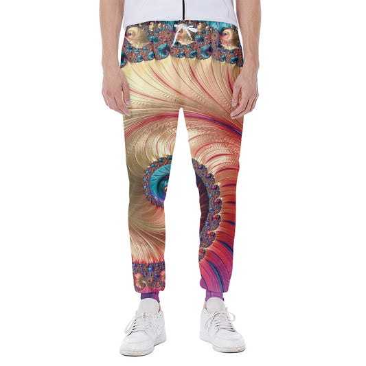 Infinite Fractal Print Scuba Joggers