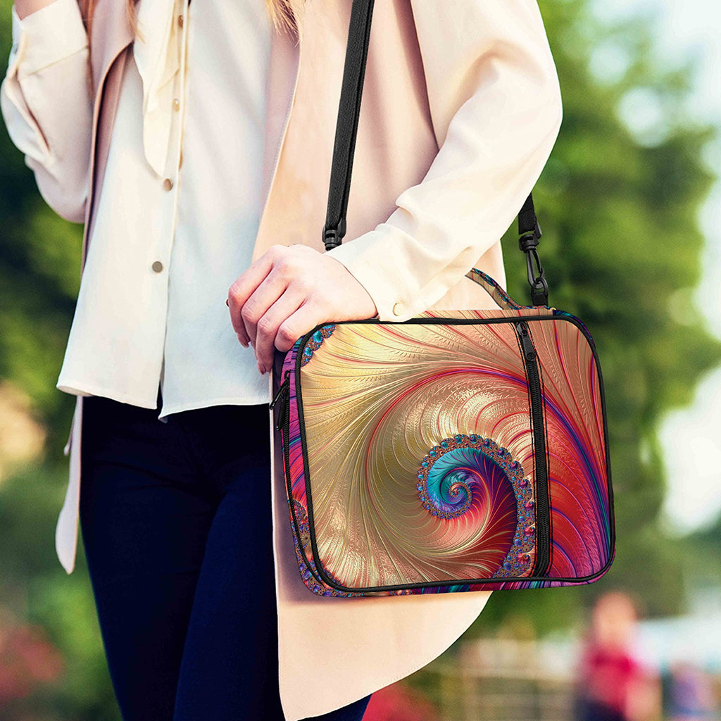 Infinite Fractal Print Shoulder Strap Bible Bag