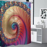 Infinite Fractal Print Shower Curtain