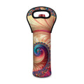 Infinite Fractal Print Single Neoprene Wine Tote