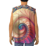 Infinite Fractal Print Sleeveless Baseball Jersey