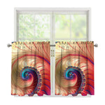 Infinite Fractal Print Tier Curtains