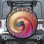 Infinite Fractal Print Tire Cover With Camera Hole