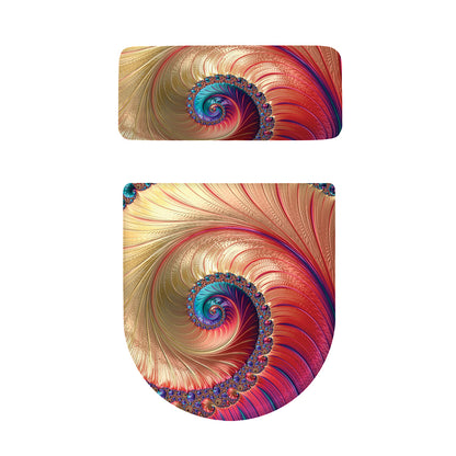 Infinite Fractal Print Toilet Lid And Tank Cover Set