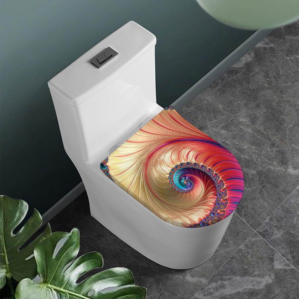 Infinite Fractal Print Toilet Lid Cover