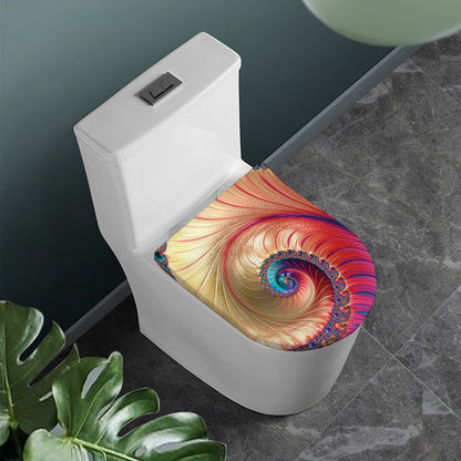 Infinite Fractal Print Toilet Lid Cover