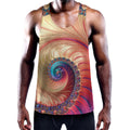 Infinite Fractal Print Men's Workout Tank Top