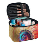 Infinite Fractal Print Travel Makeup Bag