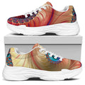 Infinite Fractal Print White Chunky Shoes