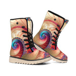 Infinite Fractal Print Winter Boots