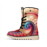Infinite Fractal Print Winter Boots