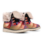 Infinite Fractal Print Winter Boots