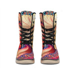 Infinite Fractal Print Winter Boots