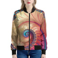 Infinite Fractal Print Women's Bomber Jacket