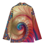 Infinite Fractal Print Women's Cotton Blazer