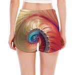 Infinite Fractal Print Women's Split Running Shorts