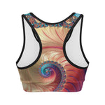 Infinite Fractal Print Women's Sports Bra