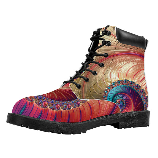 Infinite Fractal Print Work Boots