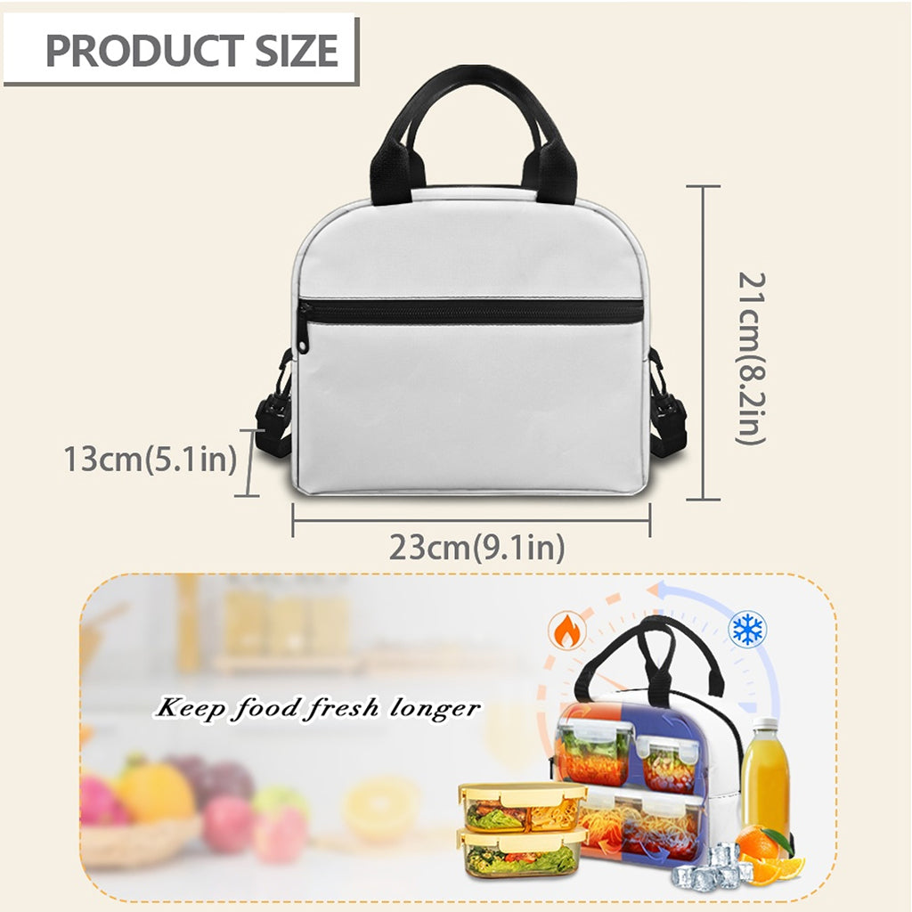 Colorful Feather Pattern Print Insulated Lunch Bag