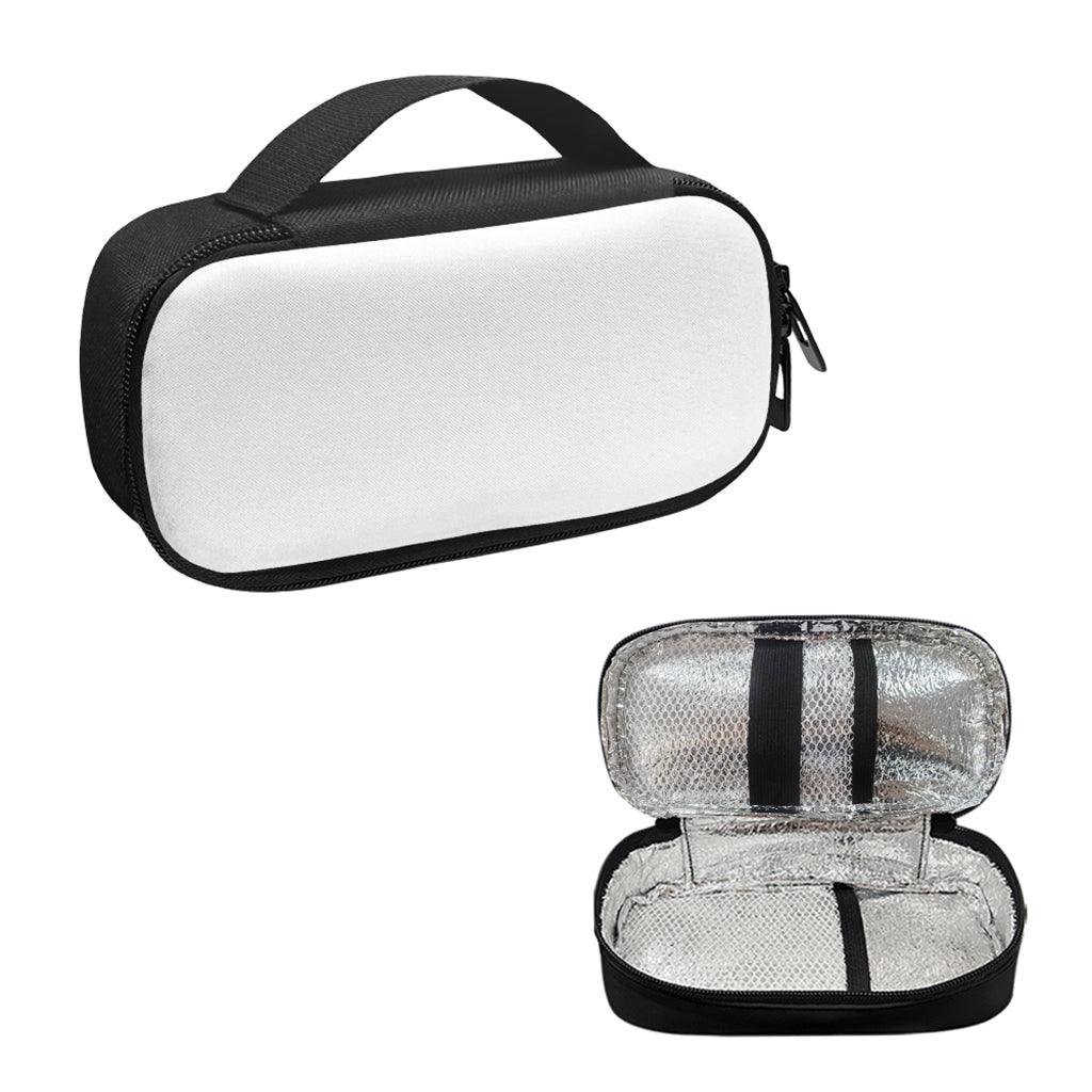 Three Flaming Skull Print Insulin Cooler Travel Case