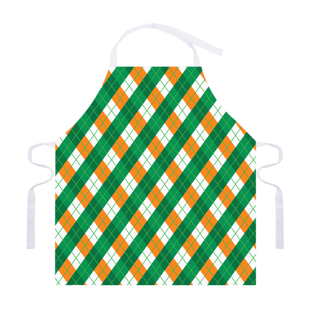 Irish Argyle Pattern Print Adjustable Apron