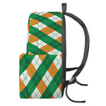 Irish Argyle Pattern Print Backpack