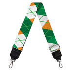 Irish Argyle Pattern Print Bag Strap