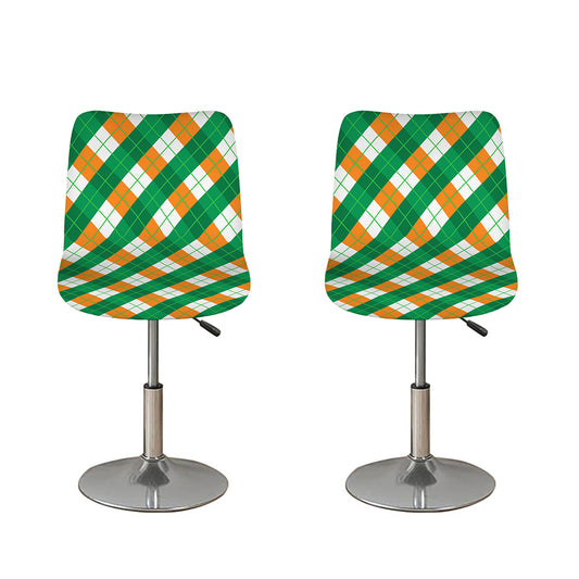 Irish Argyle Pattern Print Bar Stool Covers