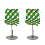 Irish Argyle Pattern Print Bar Stool Covers
