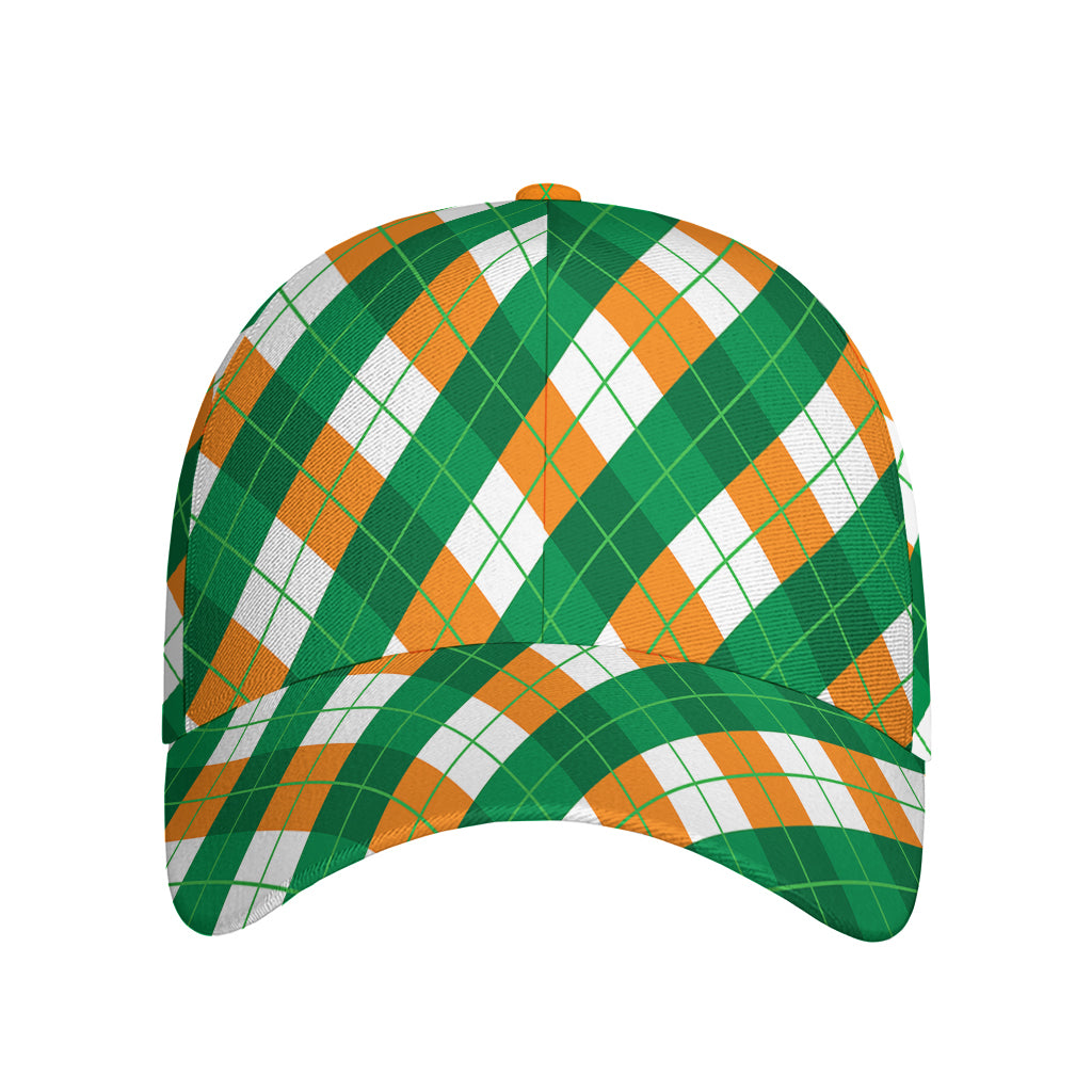 Irish Argyle Pattern Print Baseball Cap
