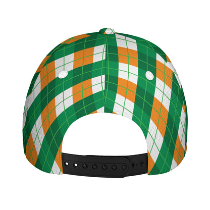 Irish Argyle Pattern Print Baseball Cap