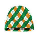 Irish Argyle Pattern Print Beanie