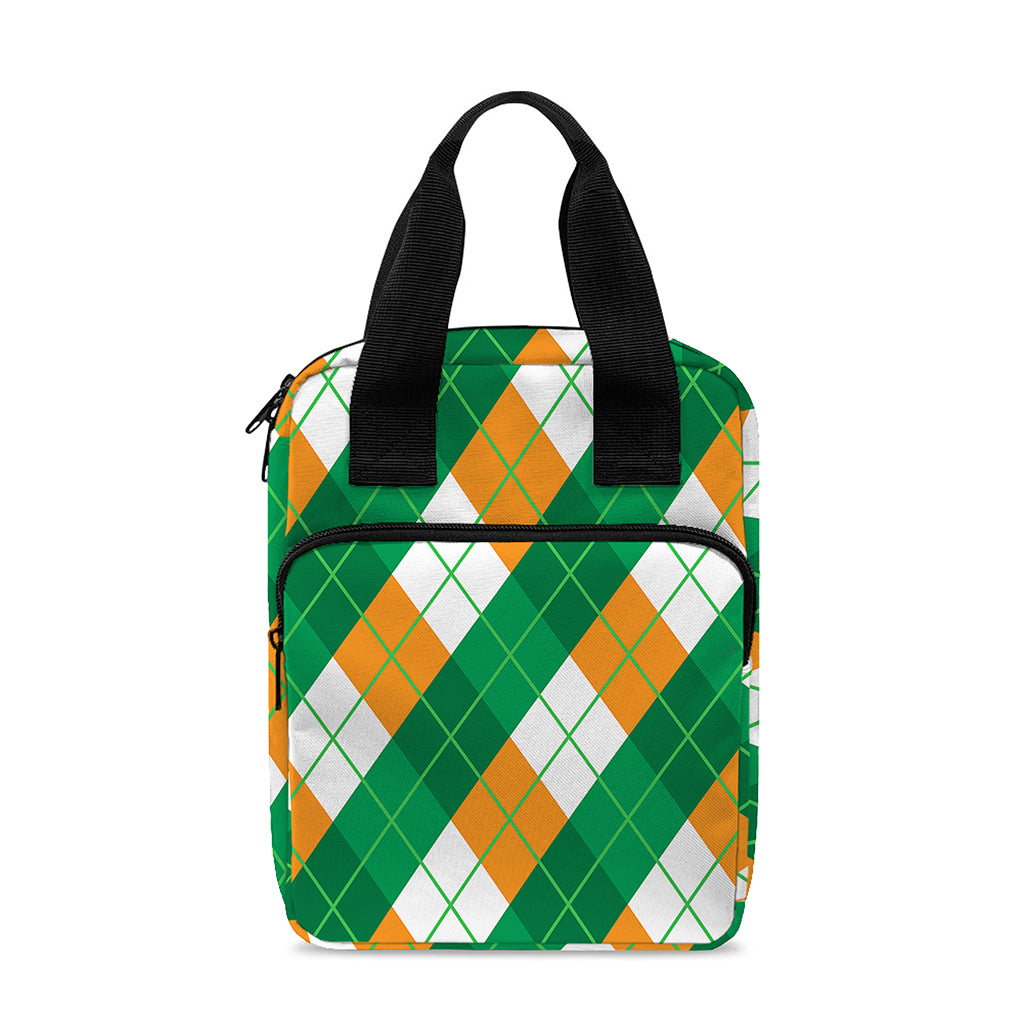 Irish Argyle Pattern Print Bible Tote Bag