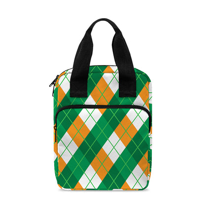 Irish Argyle Pattern Print Bible Tote Bag
