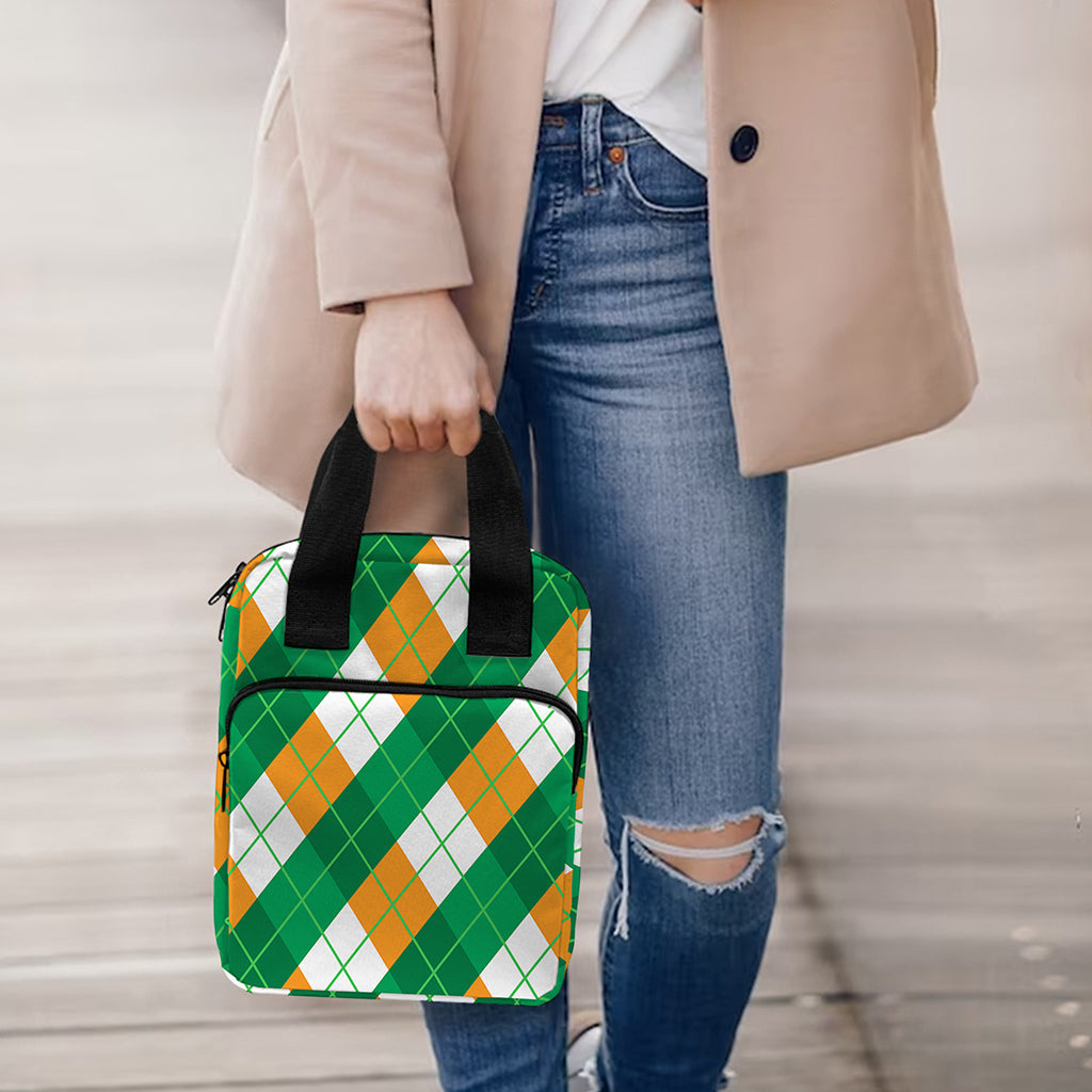 Irish Argyle Pattern Print Bible Tote Bag