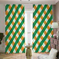 Irish Argyle Pattern Print Dimout Pencil Pleat Curtains