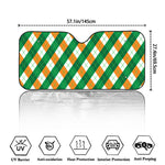 Irish Argyle Pattern Print Car Windshield Sun Shade