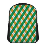 Irish Argyle Pattern Print Casual Backpack