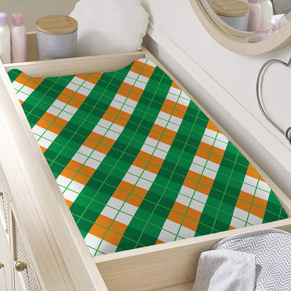 Irish Argyle Pattern Print Changing Pad Cover