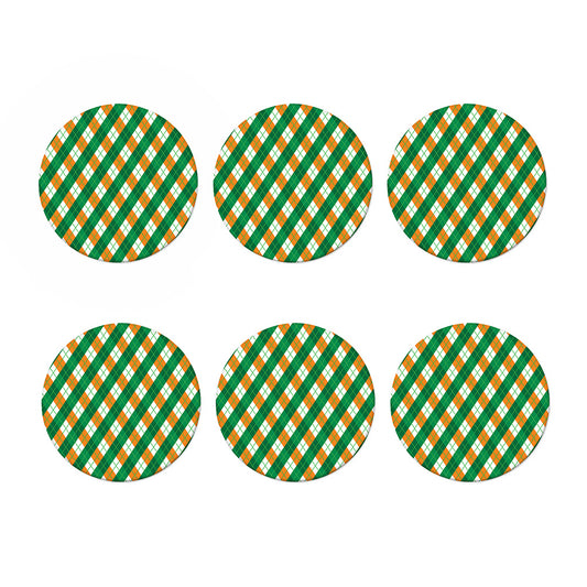 Irish Argyle Pattern Print Coaster Set