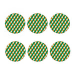 Irish Argyle Pattern Print Coaster Set