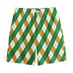 Irish Argyle Pattern Print Cotton Shorts