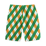 Irish Argyle Pattern Print Cotton Shorts