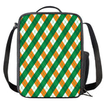 Irish Argyle Pattern Print Crossbody Lunch Bag