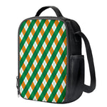 Irish Argyle Pattern Print Crossbody Lunch Bag